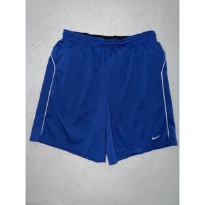 Nike Basketball Shorts Men's M Blue White Elastic Waist Athletic Sportswear Y2K